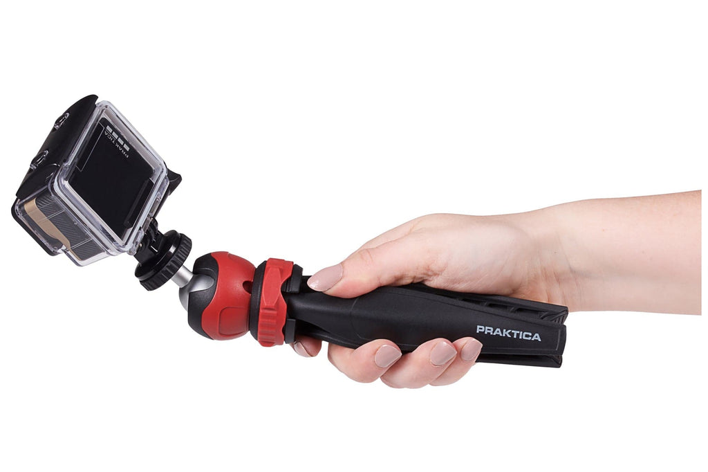 PRAKTICA Vloggers Desktop Tripod Kit with Phone Mount and Monopod Adapter - Black - TOYFACTORY