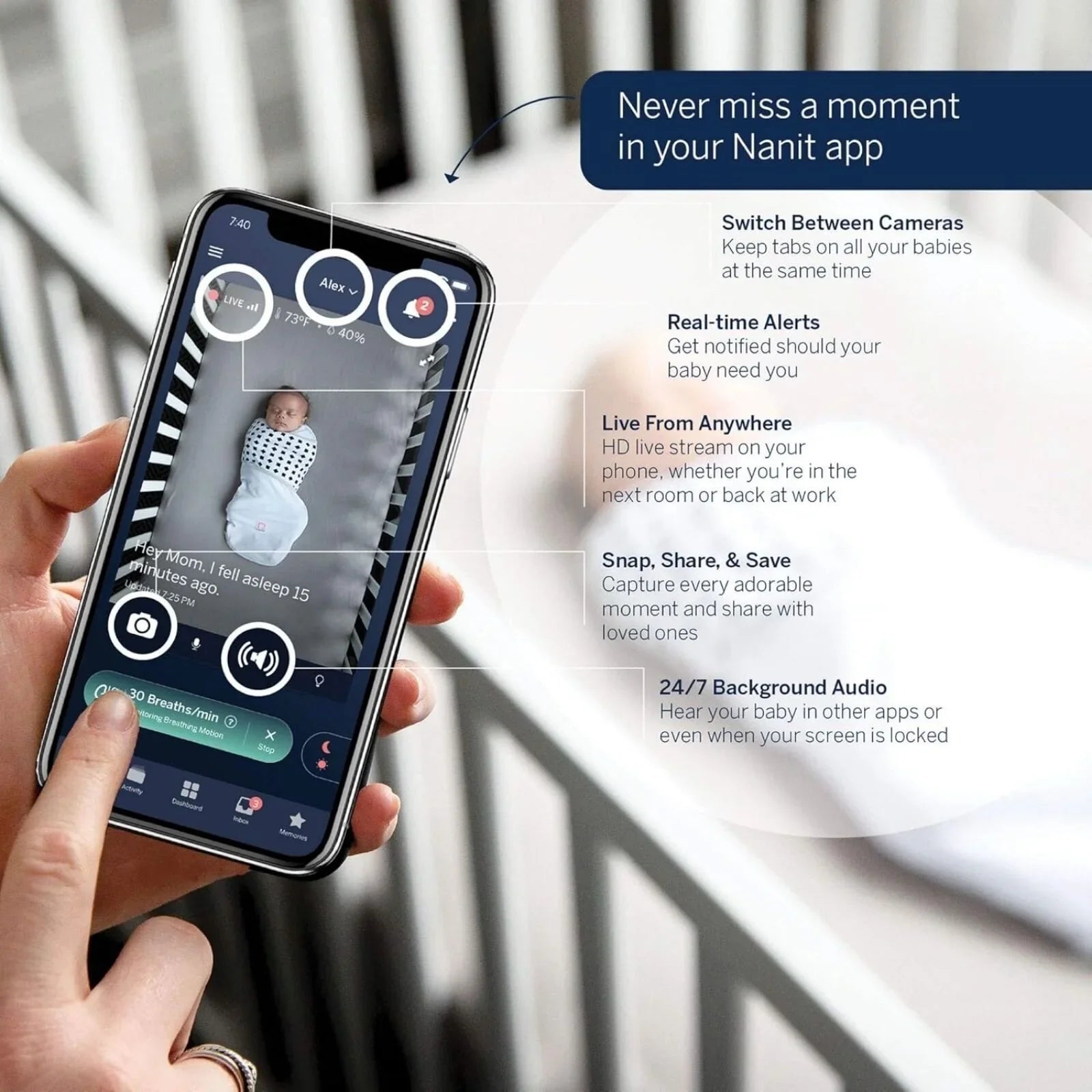 Nanit Pro Baby Monitor & Wall Mount - TOYFACTORY