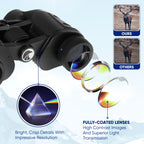 PRAKTICA Falcon 7x35mm Wide Angle Porro Prism Field Binoculars - Black - TOYFACTORY