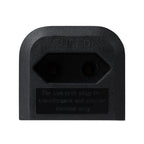 Maplin EU 2 Pin Mains Plug to UK 3 Pin Mains Plug Converter with 3 Amp Fuse - Black