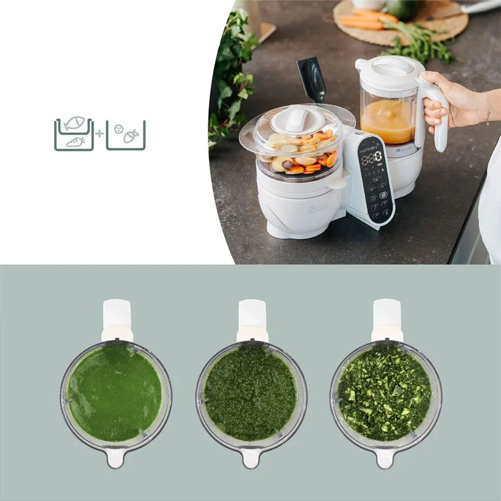 Babymoov Nutribaby (+) 6-in-1 Baby Food Maker - Mineral - TOYFACTORY