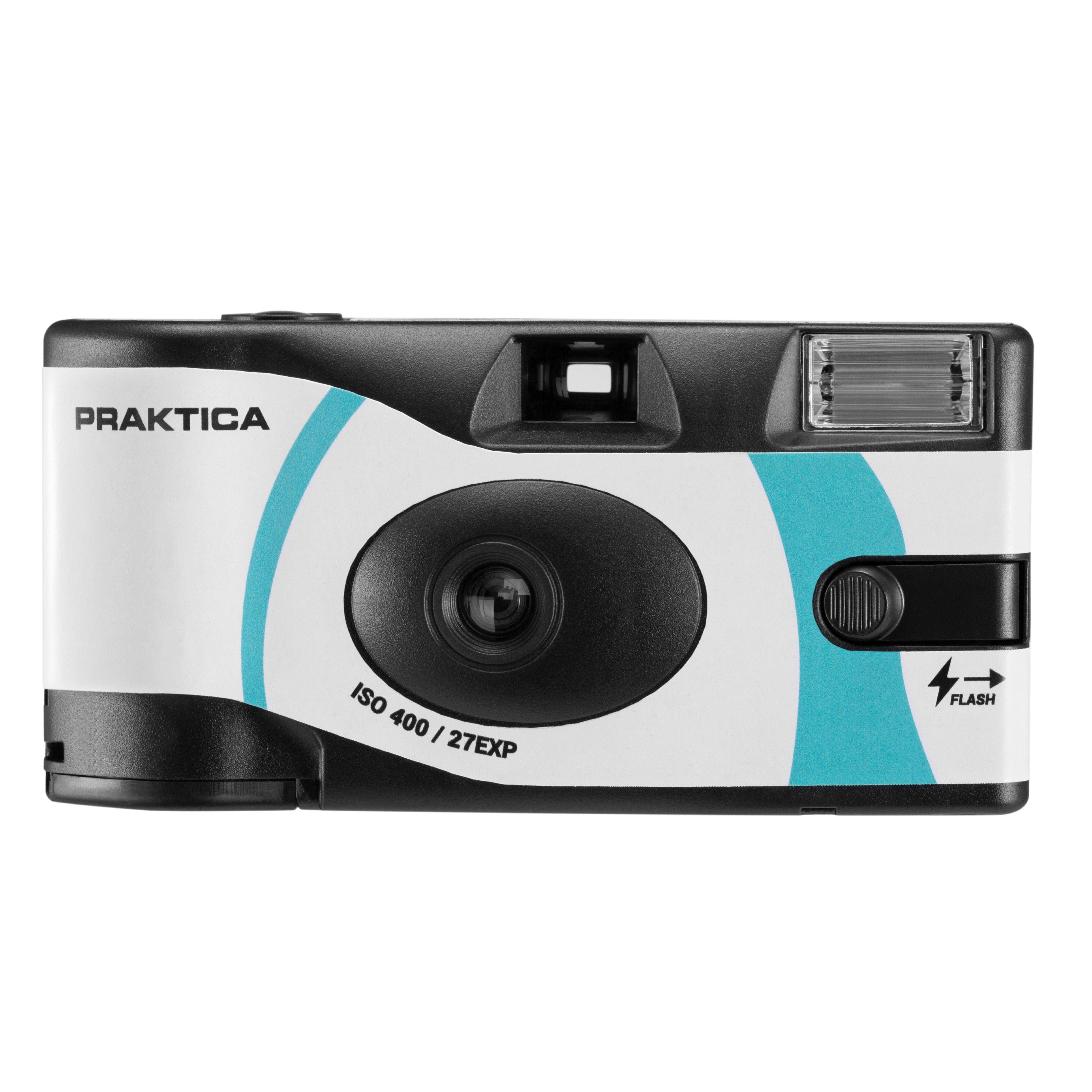 Praktica Single Use Disposable Colour Film Camera with Flash - Blue - TOYFACTORY