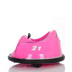 Pink 12V kids ride-on Waltzer vehicle by Electric Ride On Cars, designed for spinning fun and outdoor play.