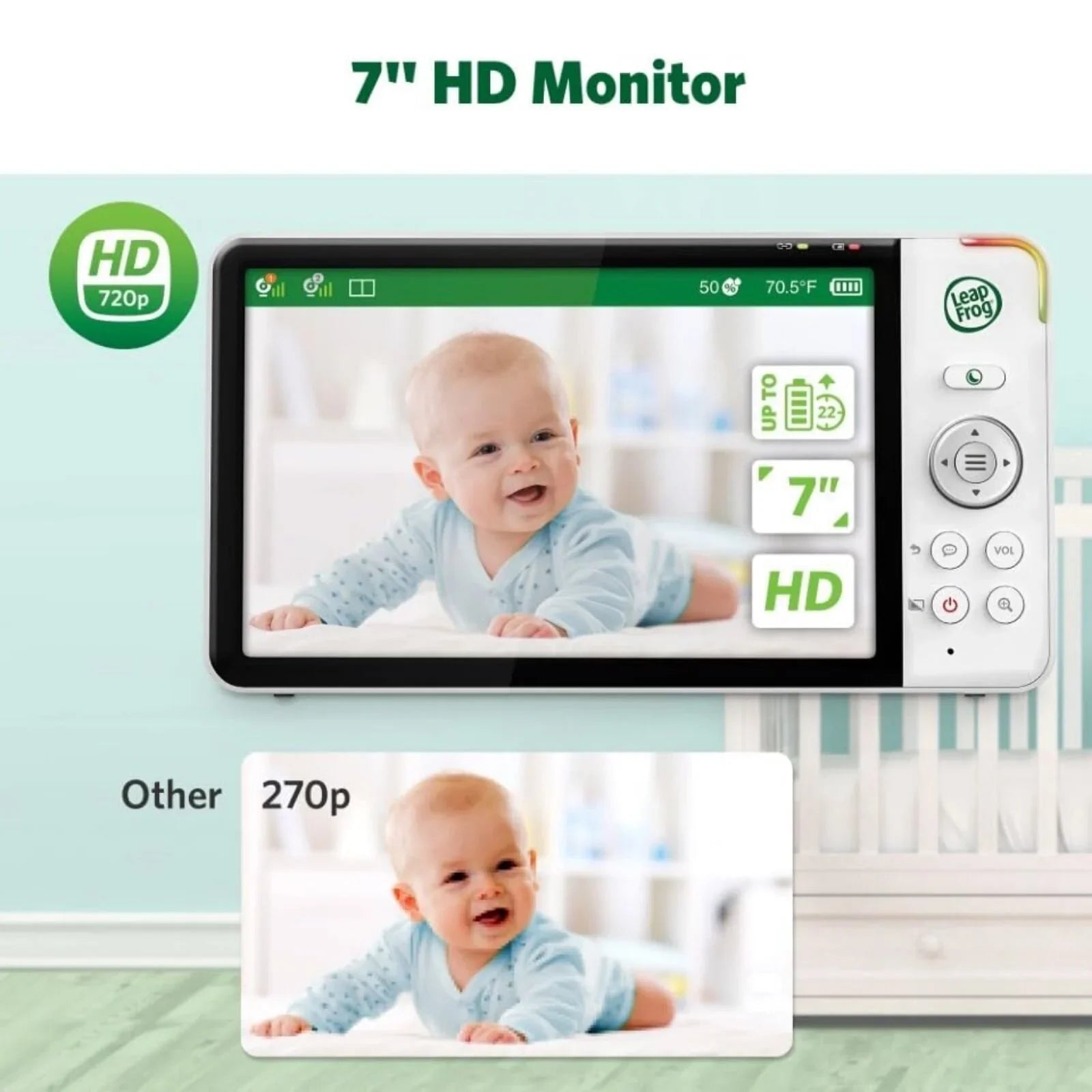 LeapFrog LF920HD 7" HD Video Baby Monitor - TOYFACTORY