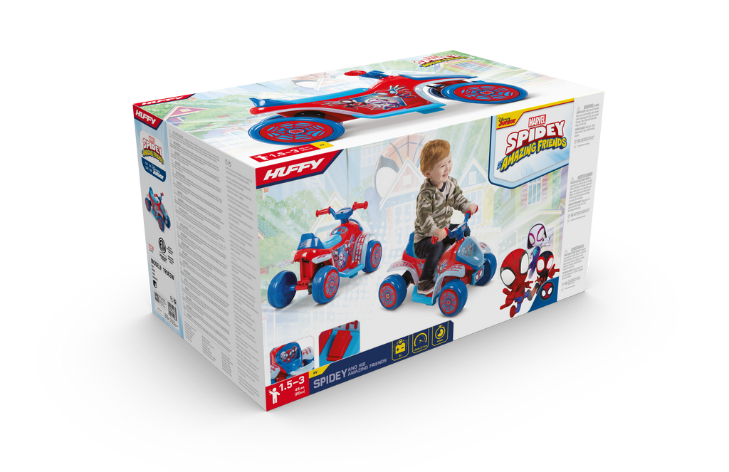Spiderman Kids Electric Quad Bike - 6V Ride-On Toy for Toddlers