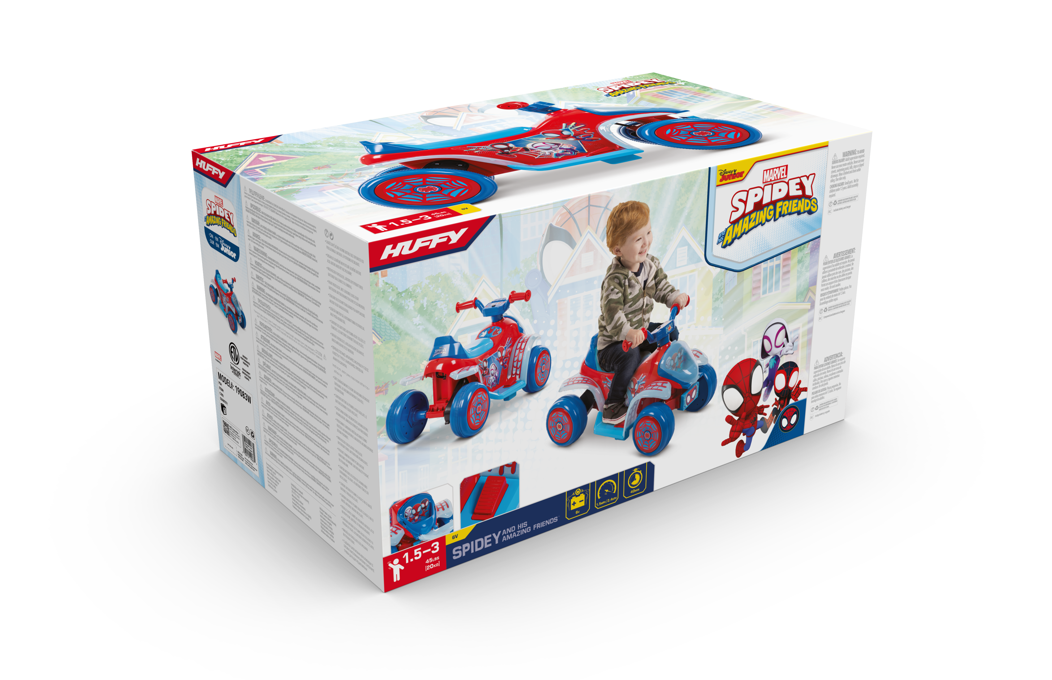 Spiderman Kids Electric Quad Bike - 6V Ride-On Toy for Toddlers