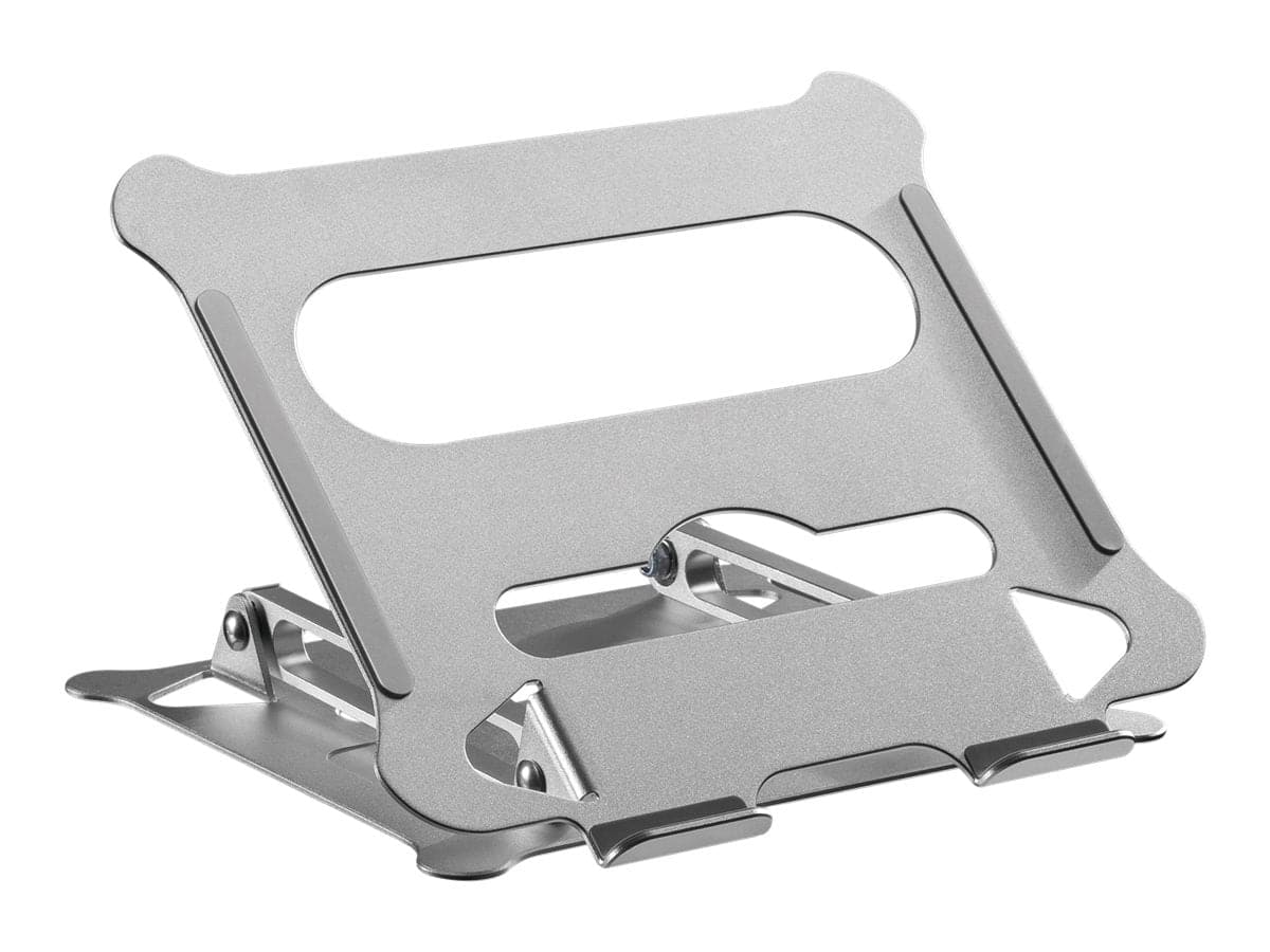 ProperAV Aluminium Construction Fully Adjustable Laptop or Tablet Stand - Silver - TOYFACTORY