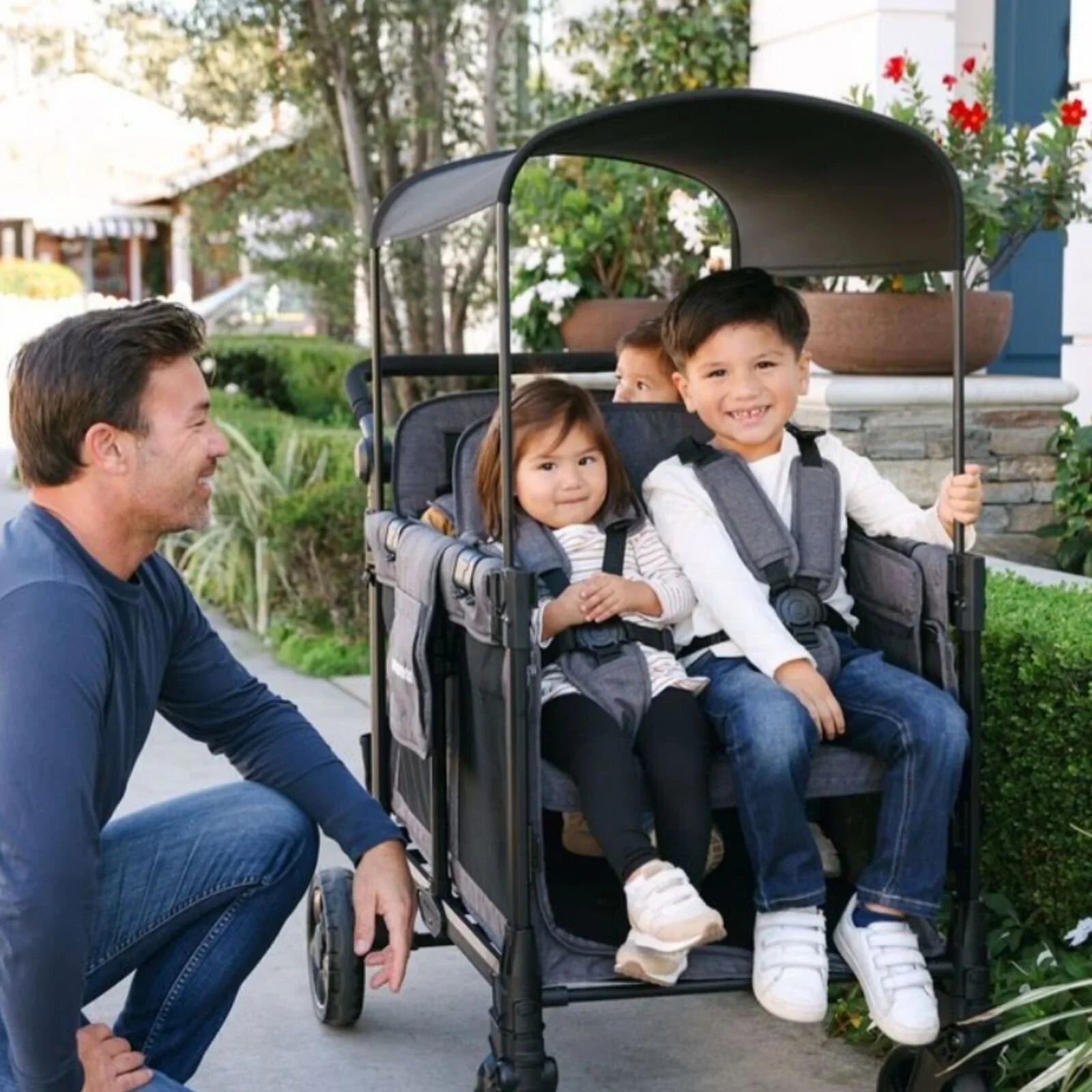 Wonderfold W4 Elite Pro Stroller Wagon - Jet Black