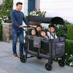 Wonderfold W4 Elite Pro Stroller Wagon - Jet Black