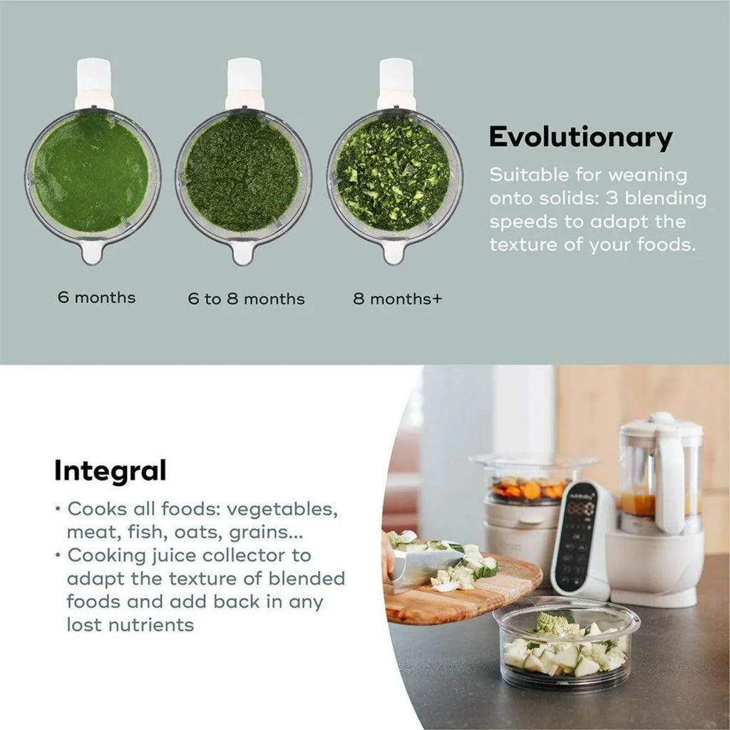 Babymoov Nutribaby (+) 6-in-1 Baby Food Maker - Mineral - TOYFACTORY