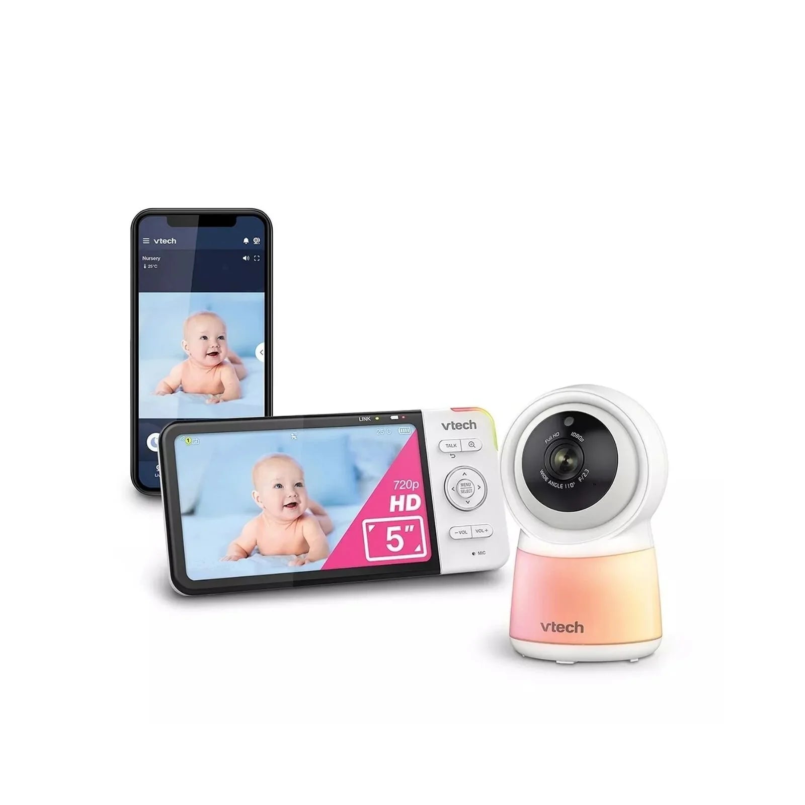 VTech RM5755HD 5" Smart Wi-Fi 1080p Video Baby Monitor - TOYFACTORY