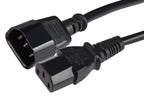 Maplin Power Lead IEC C14 Male Plug to C13 Female Extension Lead - 5m, Black