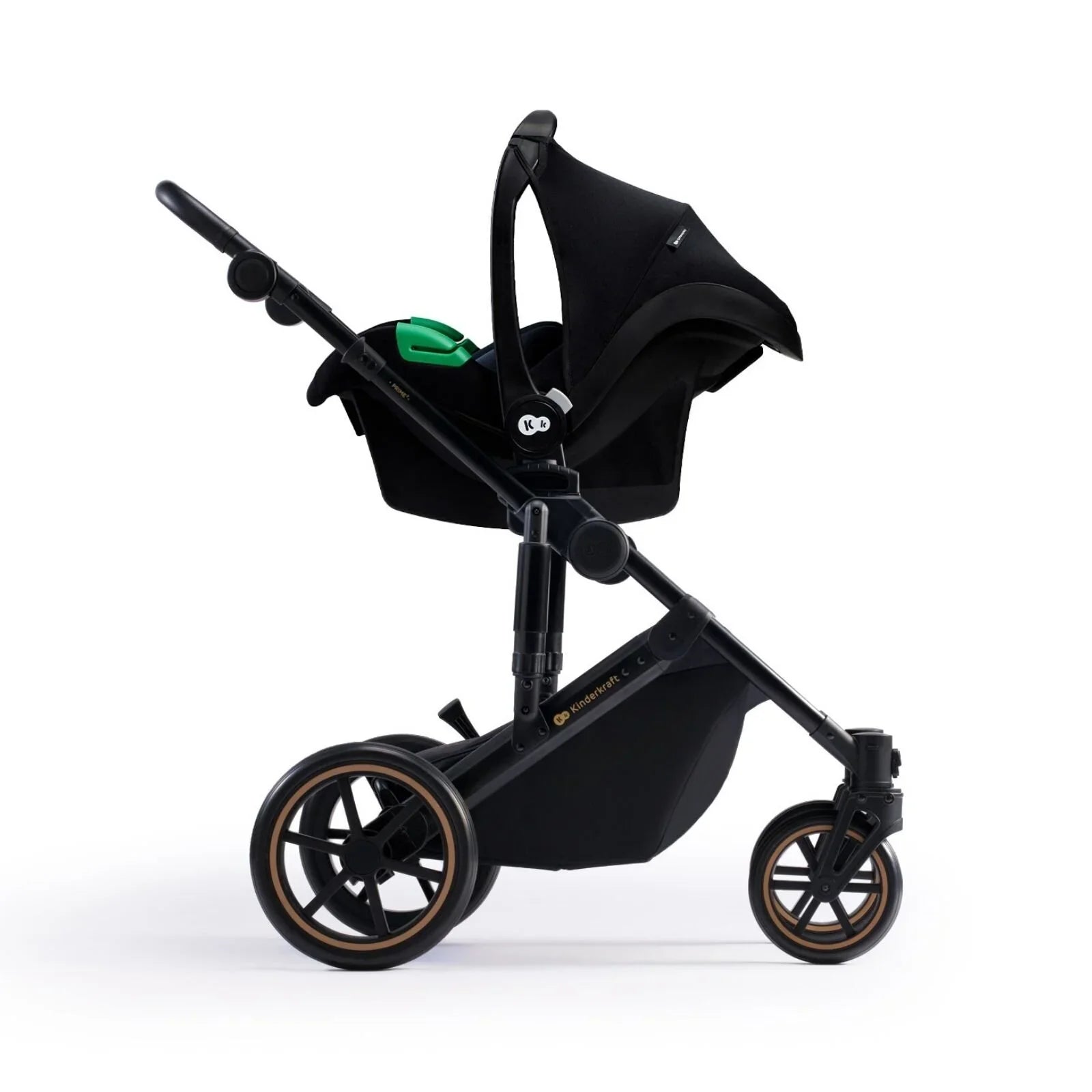 Kinderkraft 3-in-1 Mink Pro Prime 2 Travel System with Car Seat - Venezian Black - TOYFACTORY
