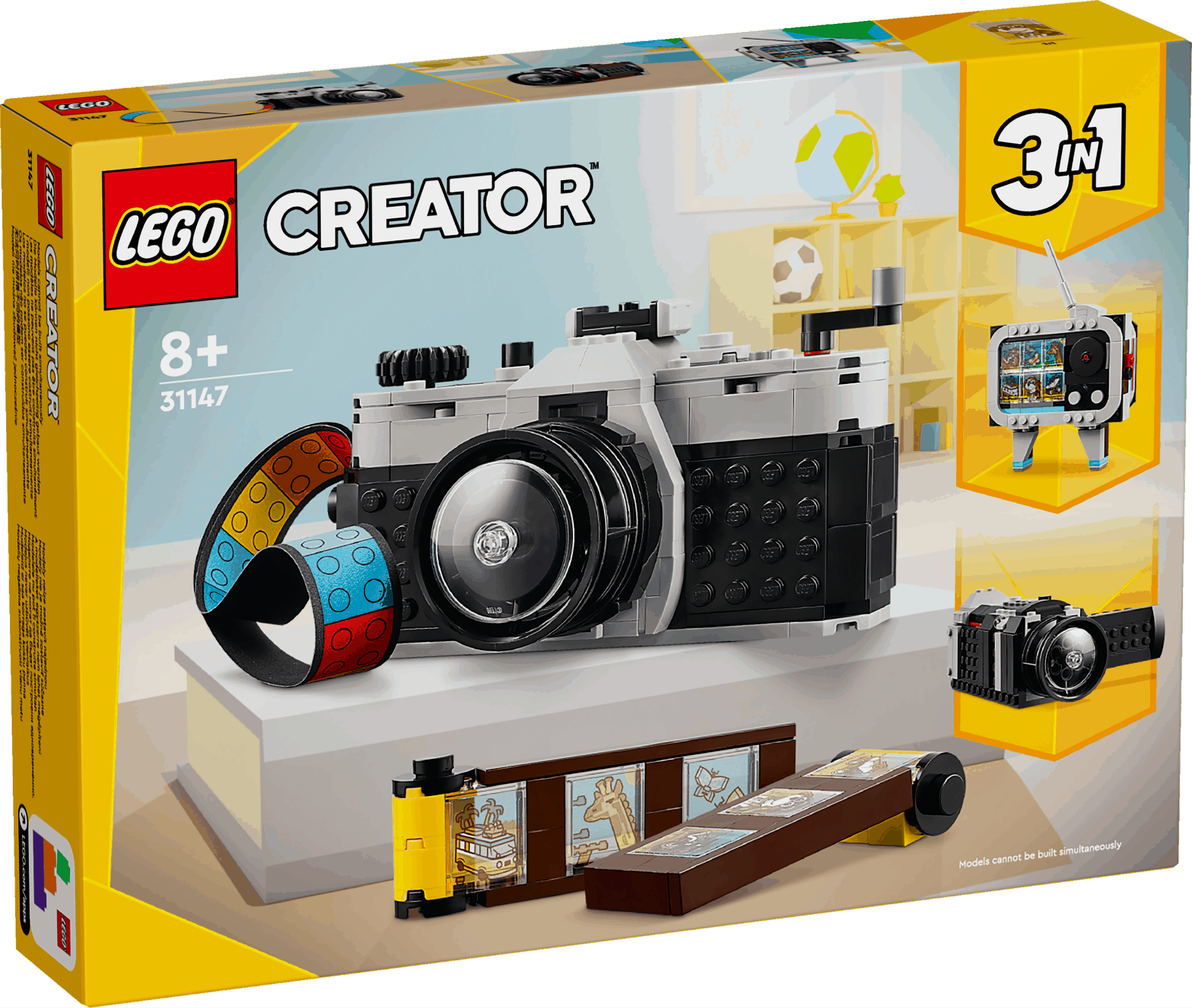 Lego Creator 3 in 1 31147 Retro Camera Buildable Toy for Ages 8 and Up - TOYFACTORY