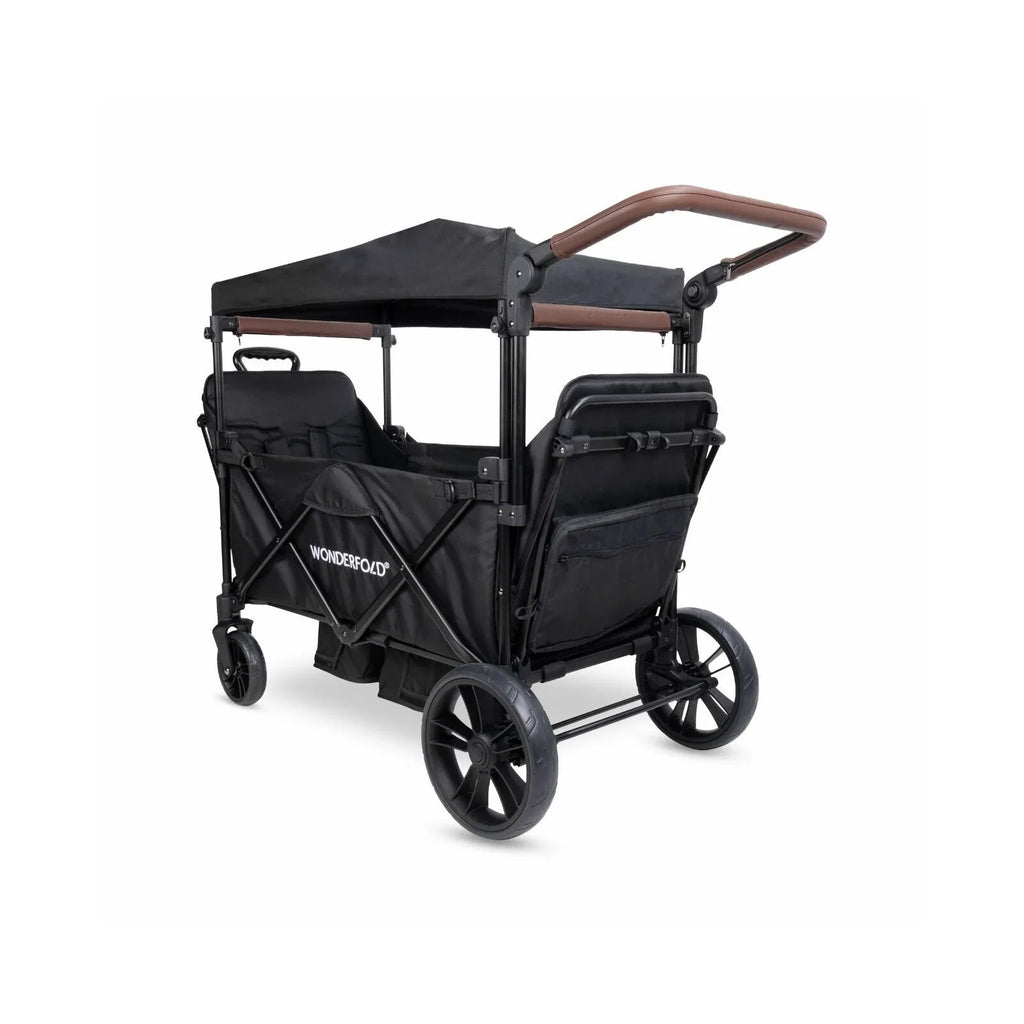 Wonderfold X2R Push & Pull Quad Stroller Wagon - Black