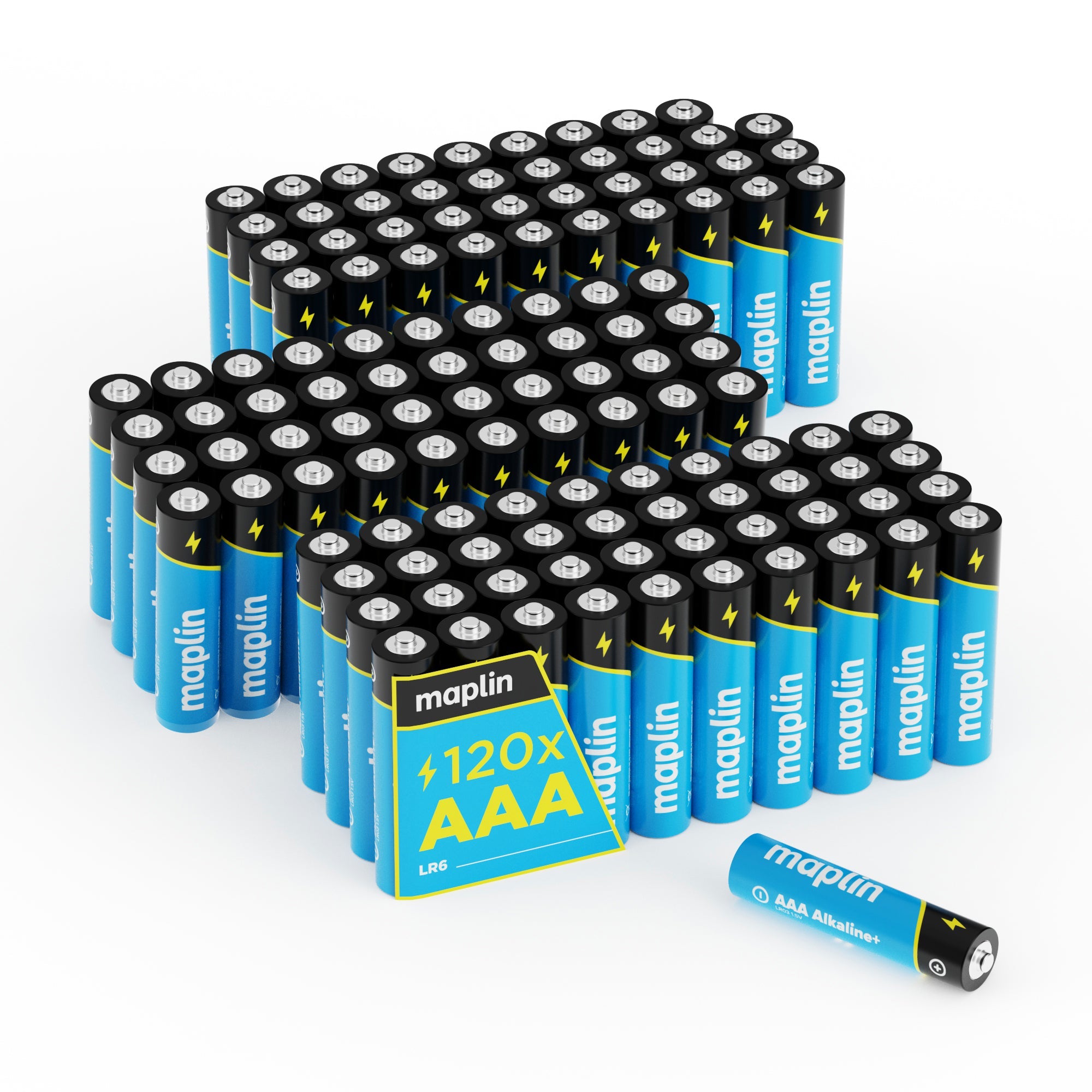 Maplin AAA LR03 1.5V Alkaline Batteries 7 Year Shelf Life High Performance - TOYFACTORY