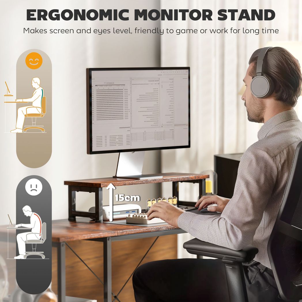 HOMCOM 168cm Reversible L Shaped Desk, 240cm Two Person Desk - TOYFACTORY