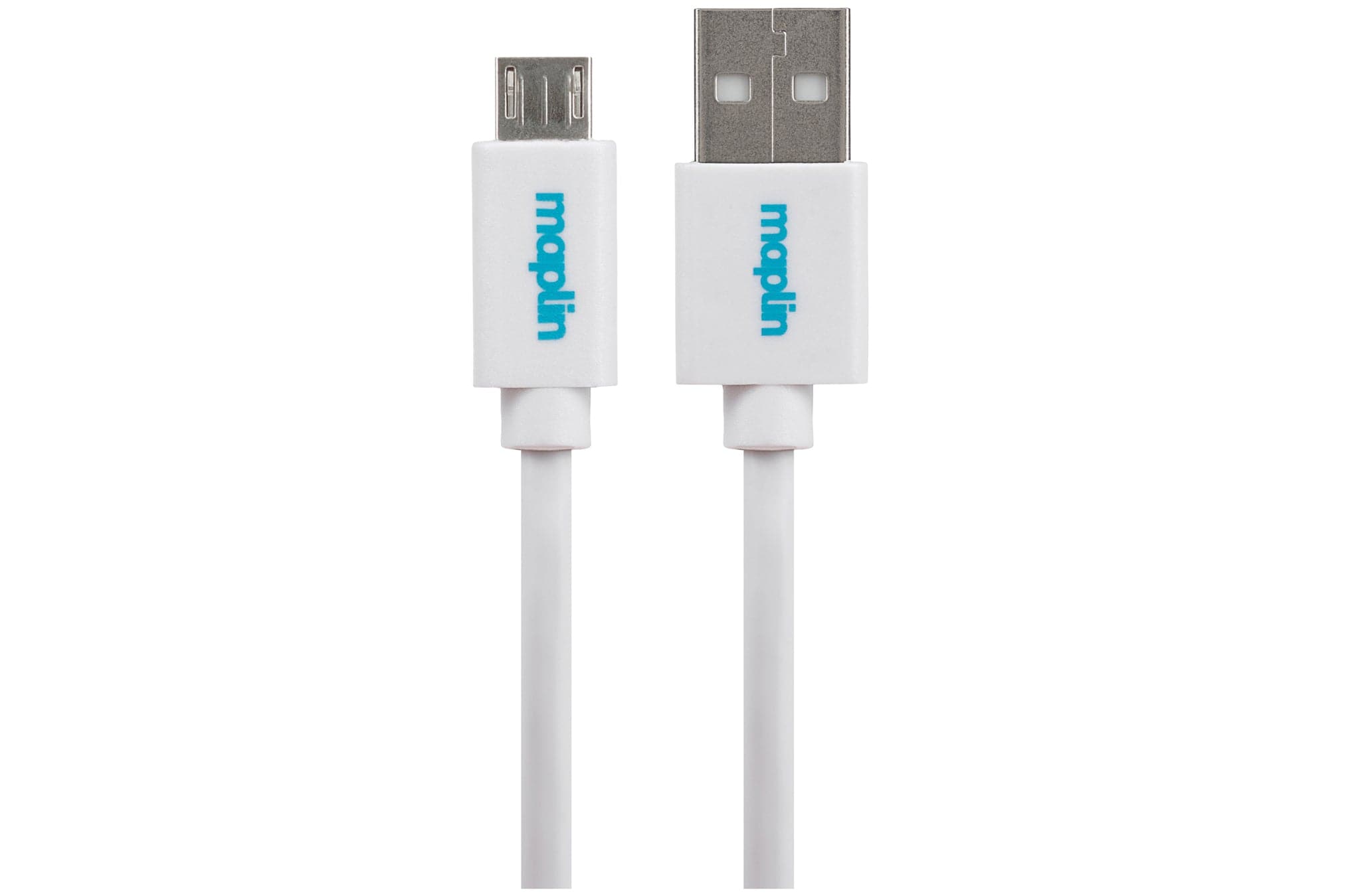 Maplin USB-A to Micro USB-B Cable - White - TOYFACTORY