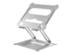 ProperAV Aluminium Construction Fully Adjustable Laptop or Tablet Stand - Silver - TOYFACTORY