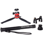 PRAKTICA Vloggers Desktop Tripod Kit with Phone Mount and Monopod Adapter - Black - TOYFACTORY