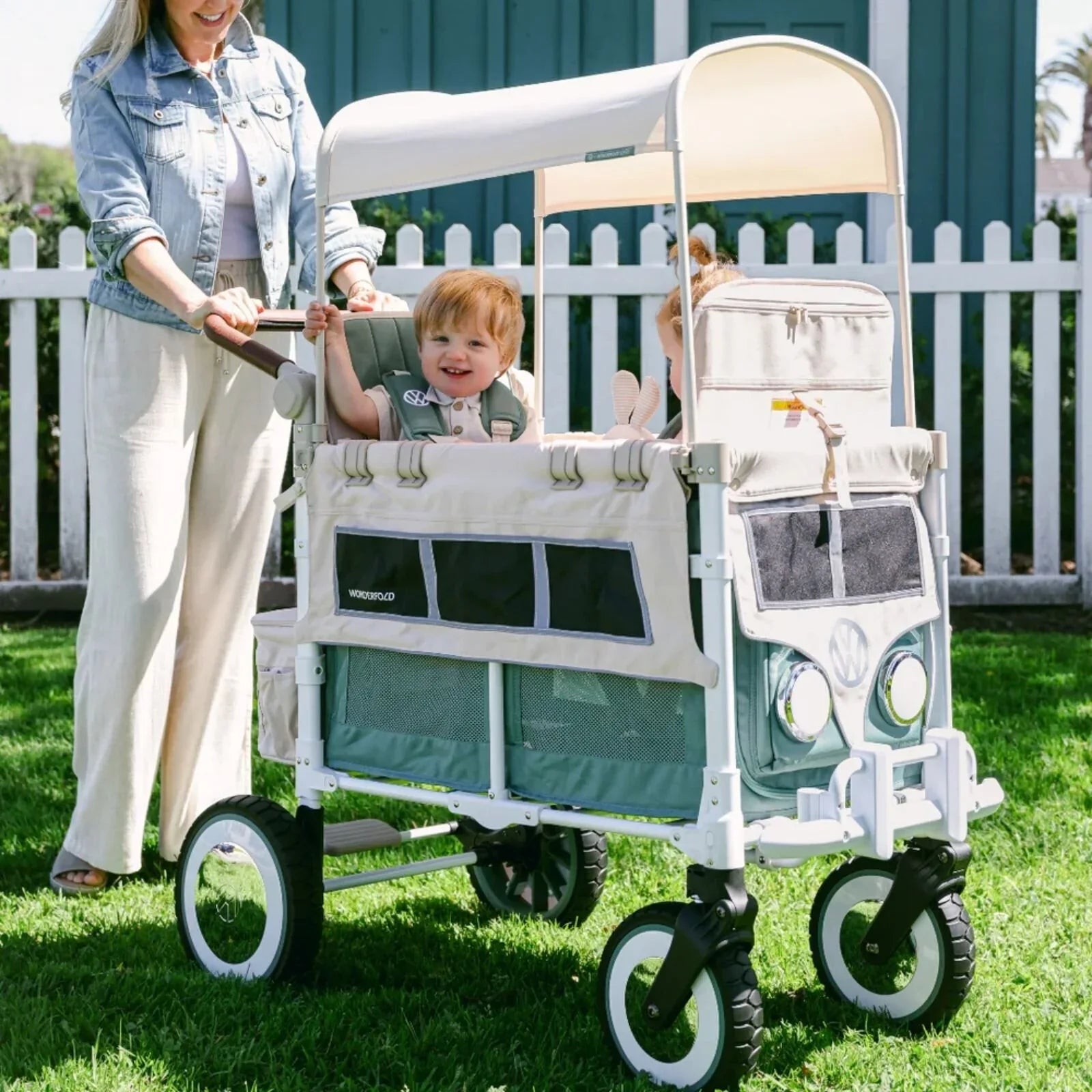 Wonderfold VW2 Volkswagen Stroller Wagon - Green