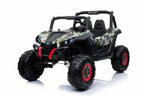Kids riding Electric Ride On Cars 24V UTV Quad Renegade Buggy with MP4 player, featuring rugged design and steering wheel.
