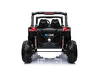 Kids riding a 24V Electric Ride-On UTV Quad by Electric Ride On Cars with MP4 player, off-road style with safety features.