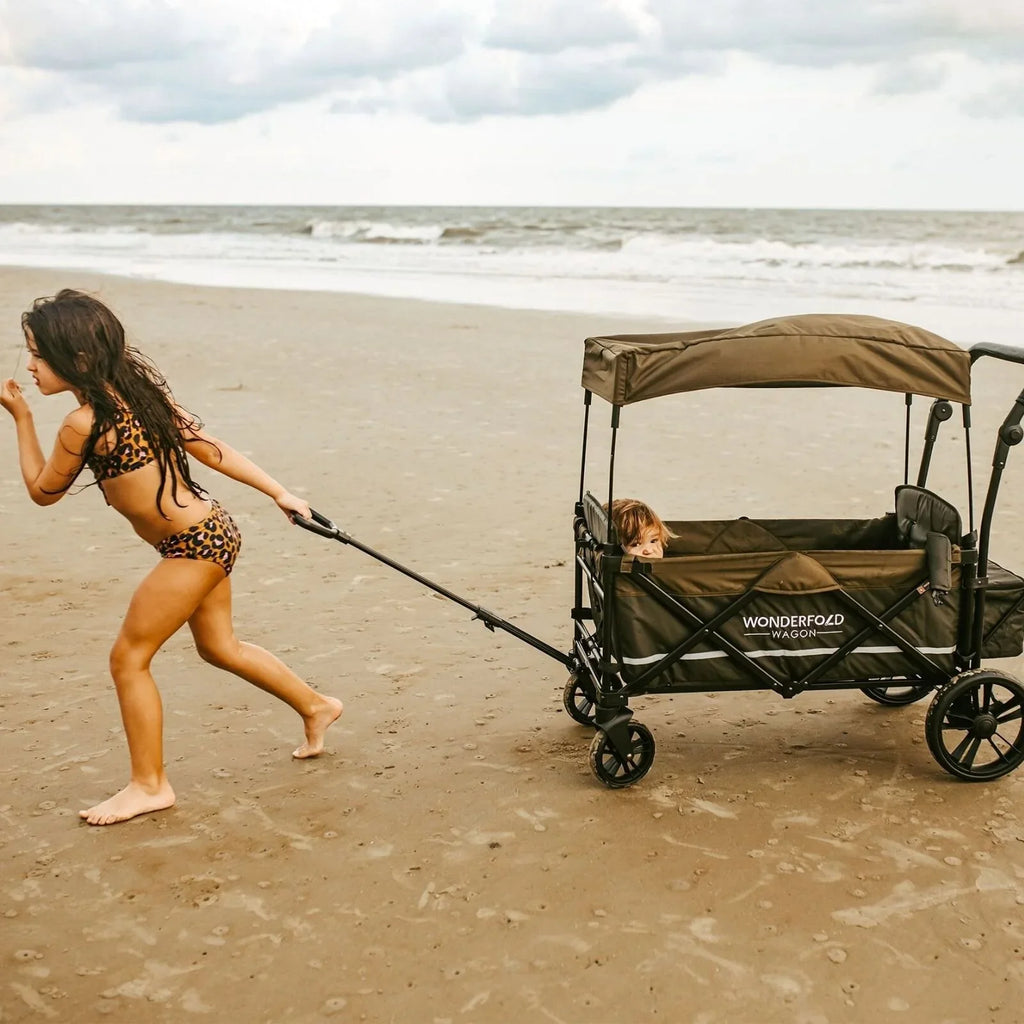 Wonderfold X2R Push & Pull Quad Stroller Wagon - Sapphire Navy