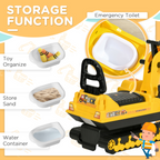 Ride On Excavator Toy Tractors Digger Movable Walker Construction Truck HOMCOM - TOYFACTORY