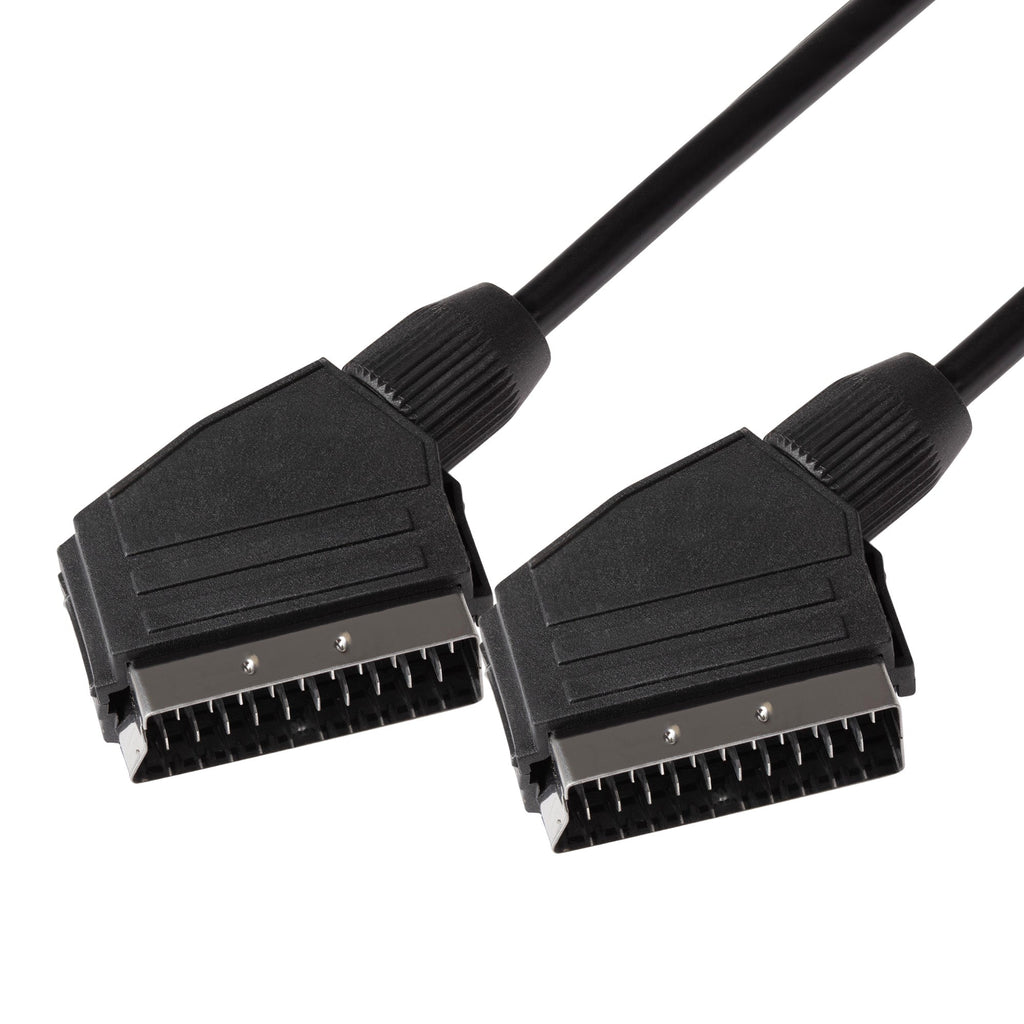 Maplin SCART to SCART 21 Pin Male to Male Connectors Cable - Black, 3m - TOYFACTORY