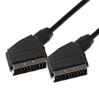 Maplin SCART to SCART 21 Pin Male to Male Connectors Cable - Black, 3m - TOYFACTORY