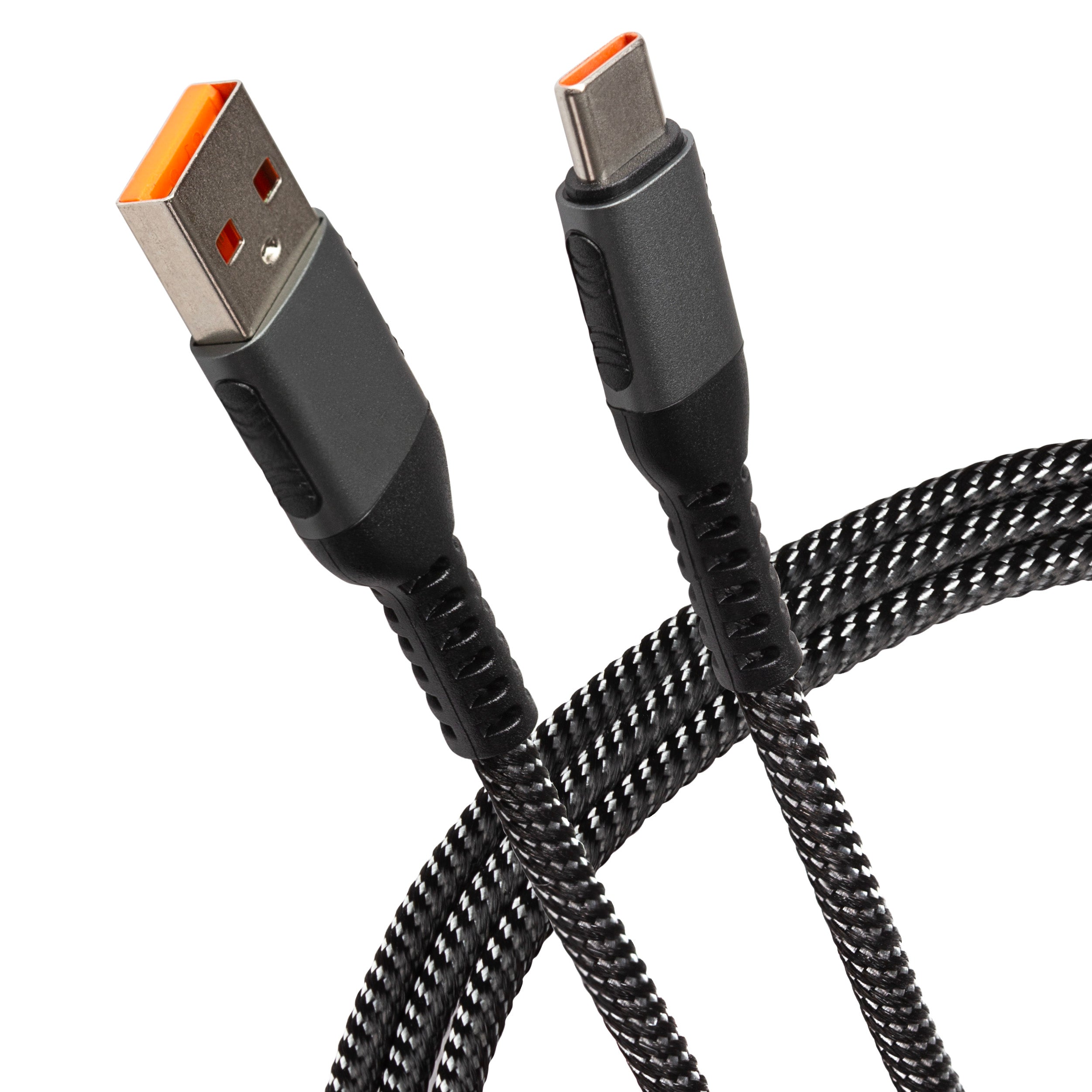 Maplin USB-C to USB-A 60W Braided Cable - Grey - TOYFACTORY