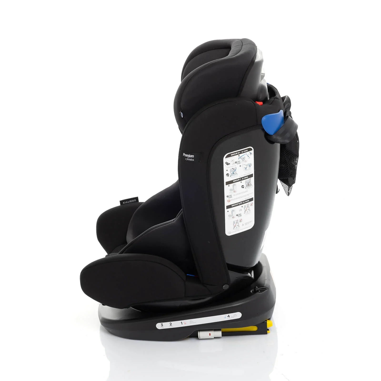 baby plus Orbitfix Group 0+/1/2/3 (Birt to 12 Years) Car Seat - Black - TOYFACTORY