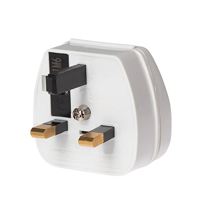 Maplin EU 2 Pin Plug to UK Mains Plug Converter with 5 Amp Fuse & Screw Cover - TOYFACTORY
