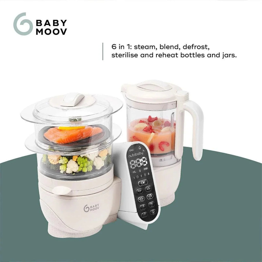 Babymoov Nutribaby (+) 6-in-1 Baby Food Maker - Mineral - TOYFACTORY