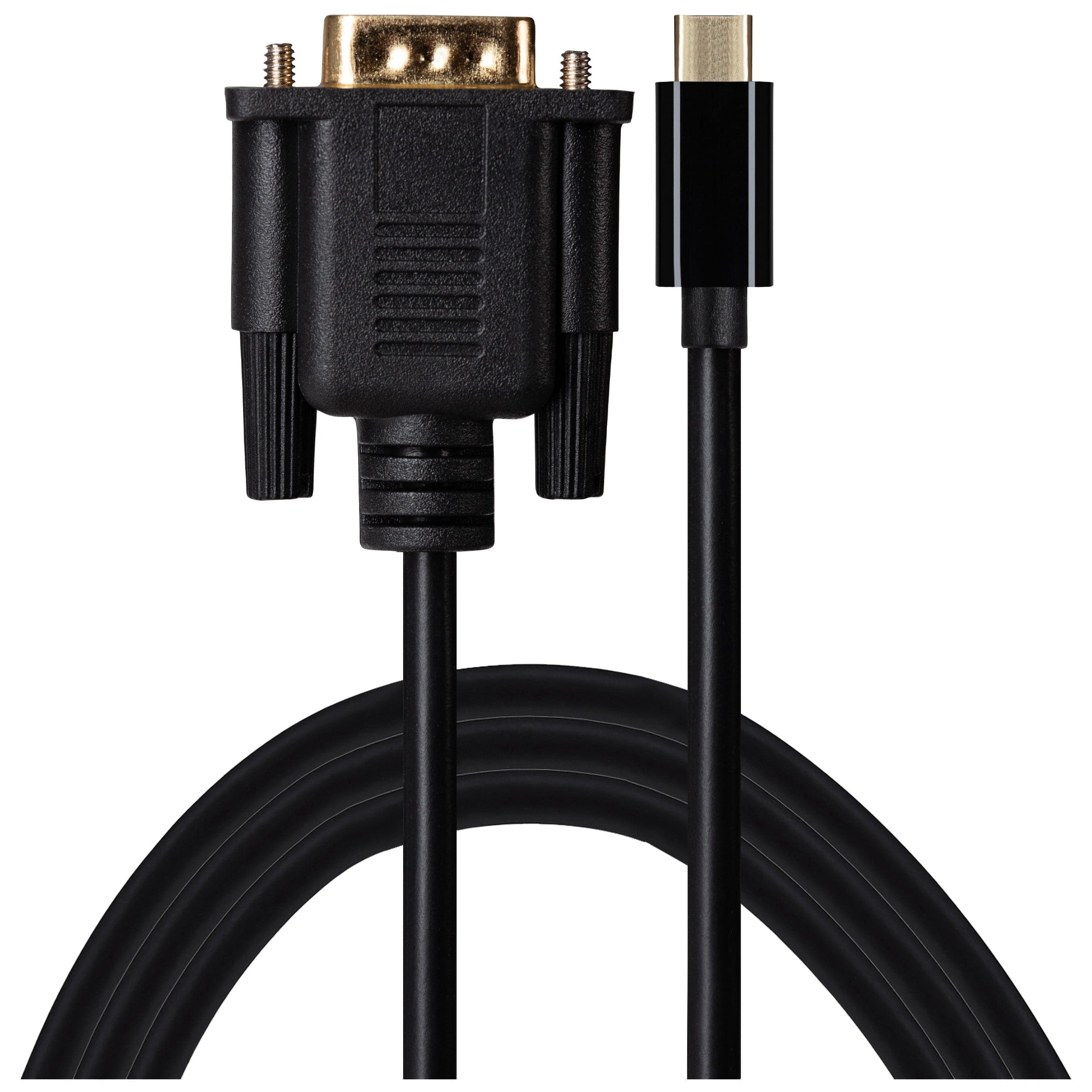 Maplin USB-C 3.1 to VGA Full HD 60Hz Cable (Supports Alt Mode) - Black, 1.8m - TOYFACTORY