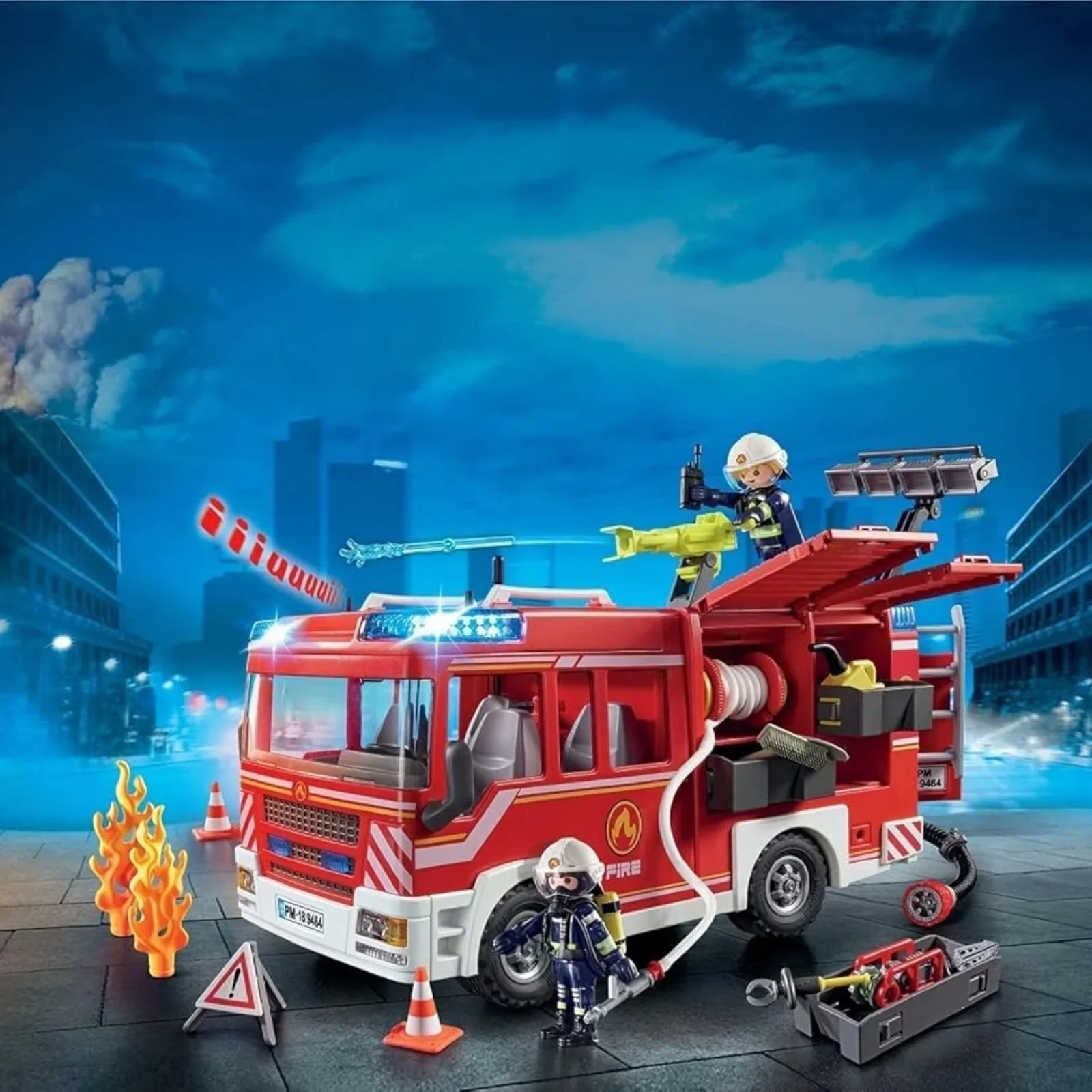 Playmobil City Action Fire Engine with Working Water Cannon 9464