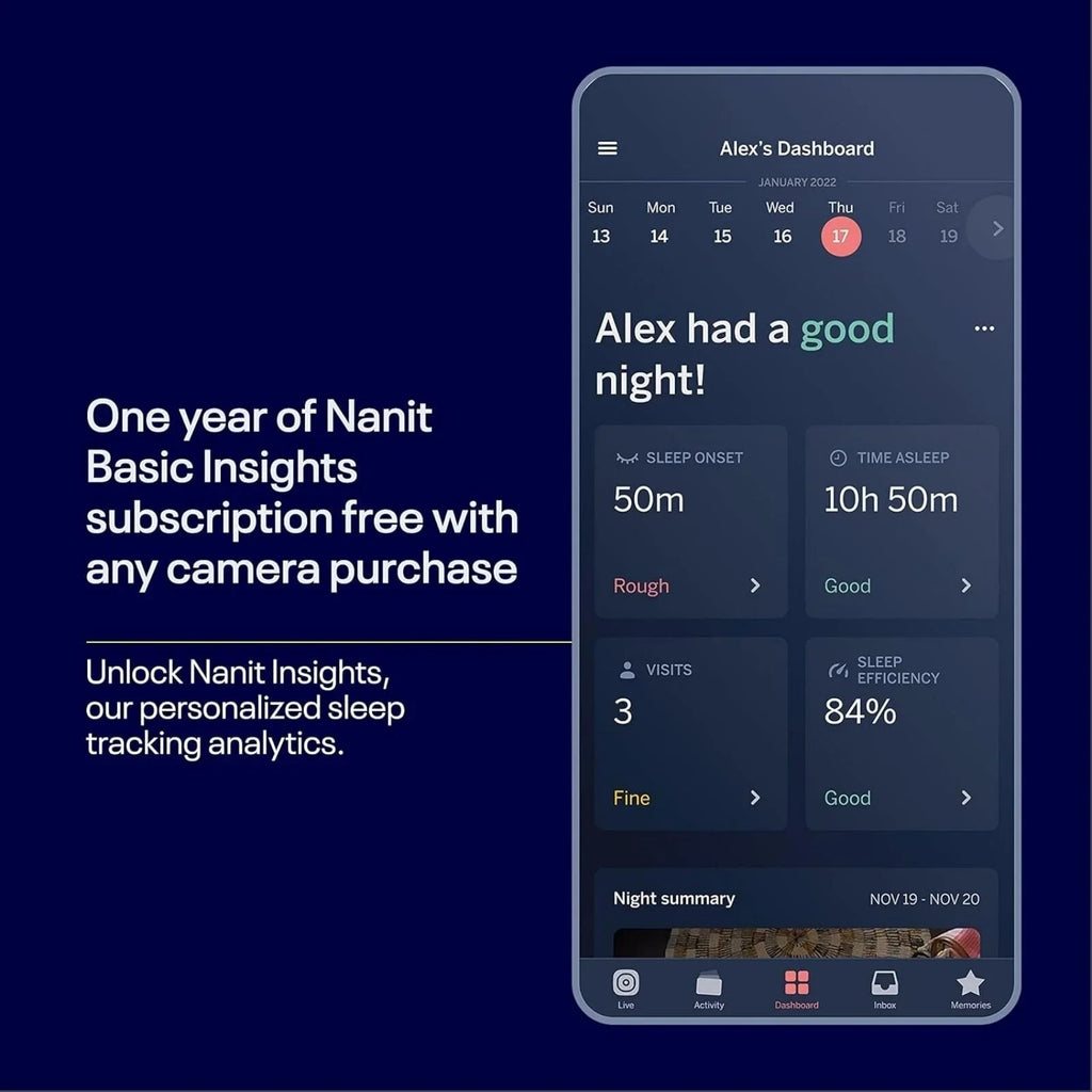 Nanit Pro Baby Monitor & Wall Mount - TOYFACTORY