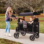 W4 Luxe Quad Stroller Wagon - Volcanic Black