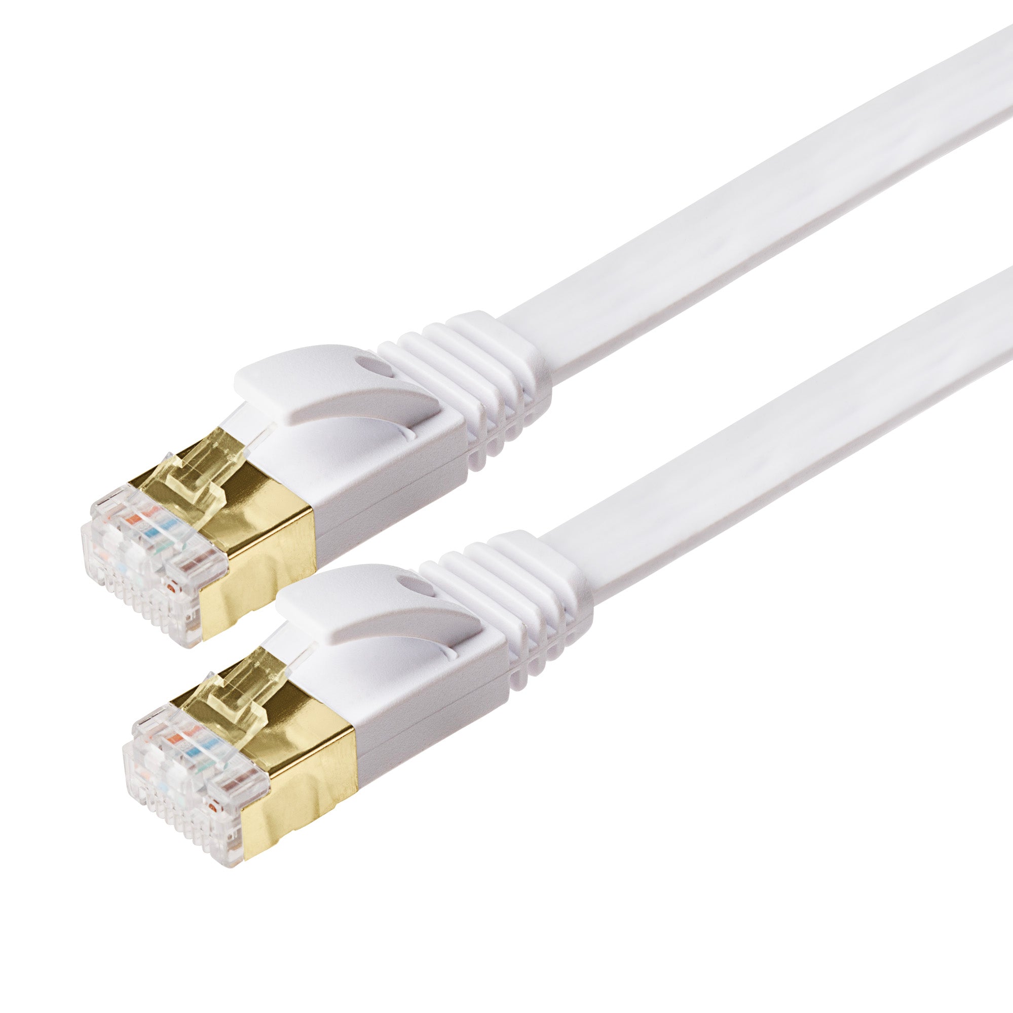 Maplin RJ45 CAT7 Flat Ethernet LAN Cable - White - TOYFACTORY