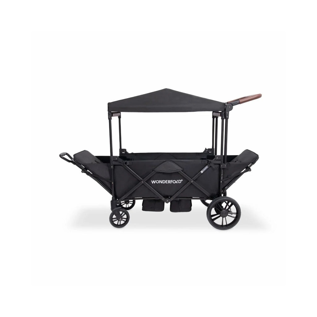 Wonderfold X2R Push & Pull Quad Stroller Wagon - Black
