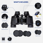 PRAKTICA Falcon 7x35mm Wide Angle Porro Prism Field Binoculars - Black - TOYFACTORY