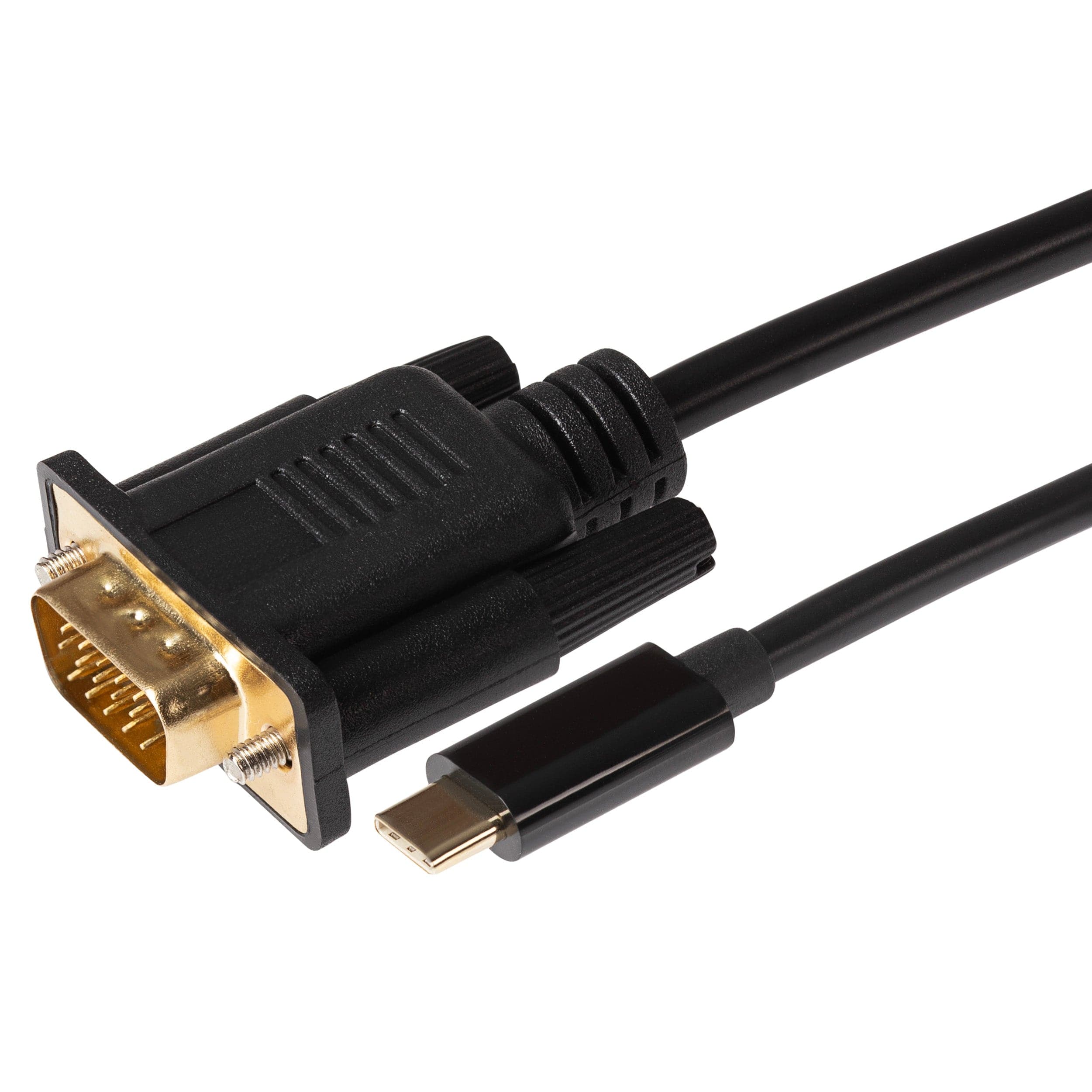 Maplin USB-C 3.1 to VGA Full HD 60Hz Cable (Supports Alt Mode) - Black, 1.8m - TOYFACTORY