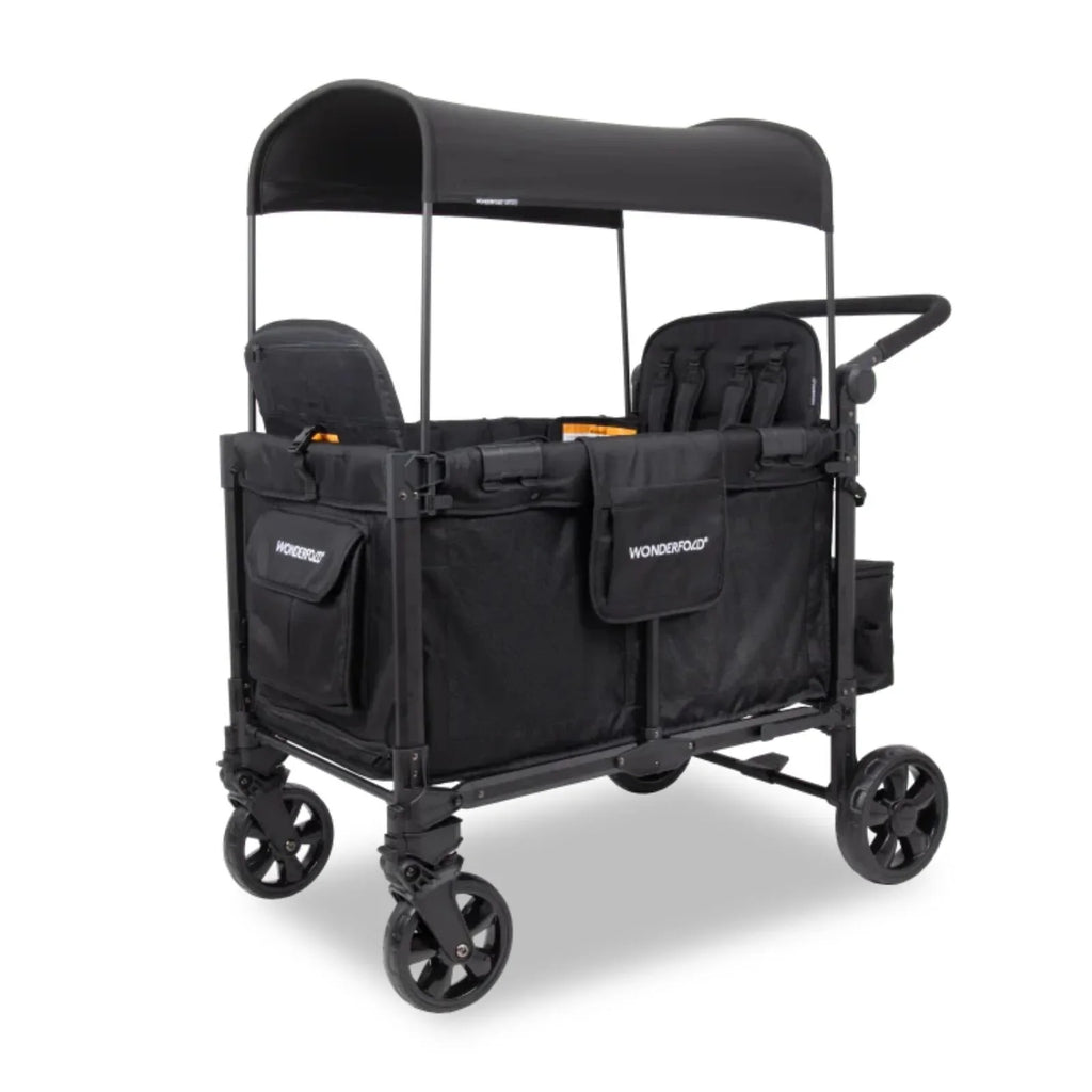 Wonderfold W4 Elite Pro Stroller Wagon - Jet Black