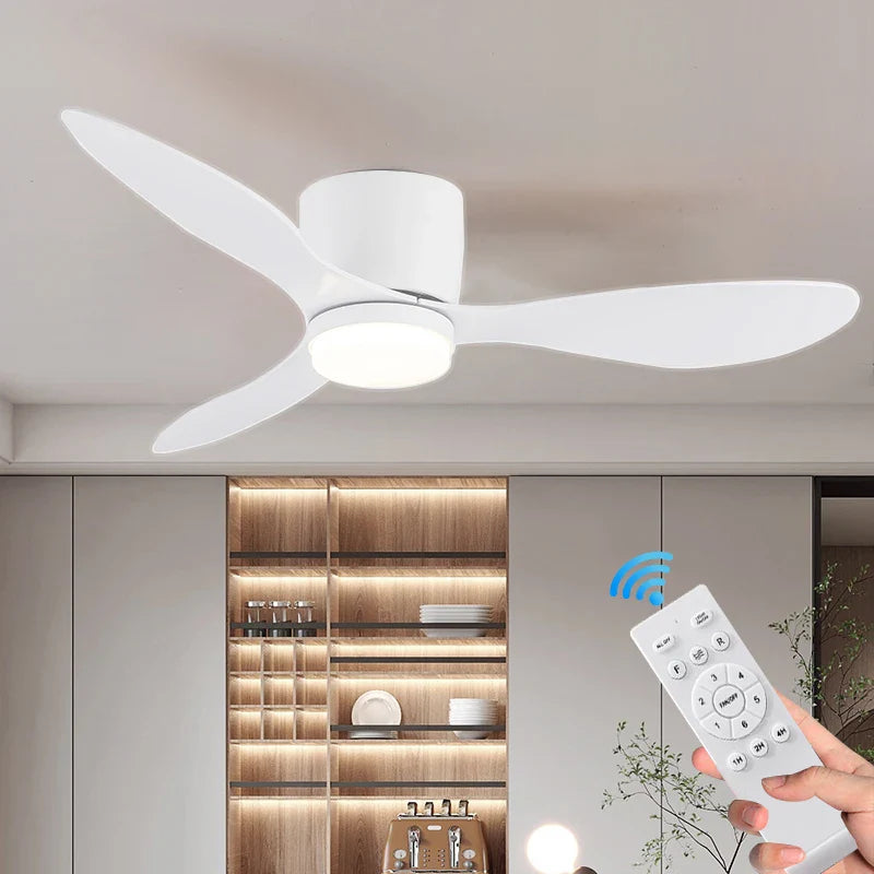 Ceiling Fan With Light, 6-speed choice, Reversible DC motor