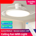 Modern Invisible Ceiling Fan with LED Light DC motor Large Air