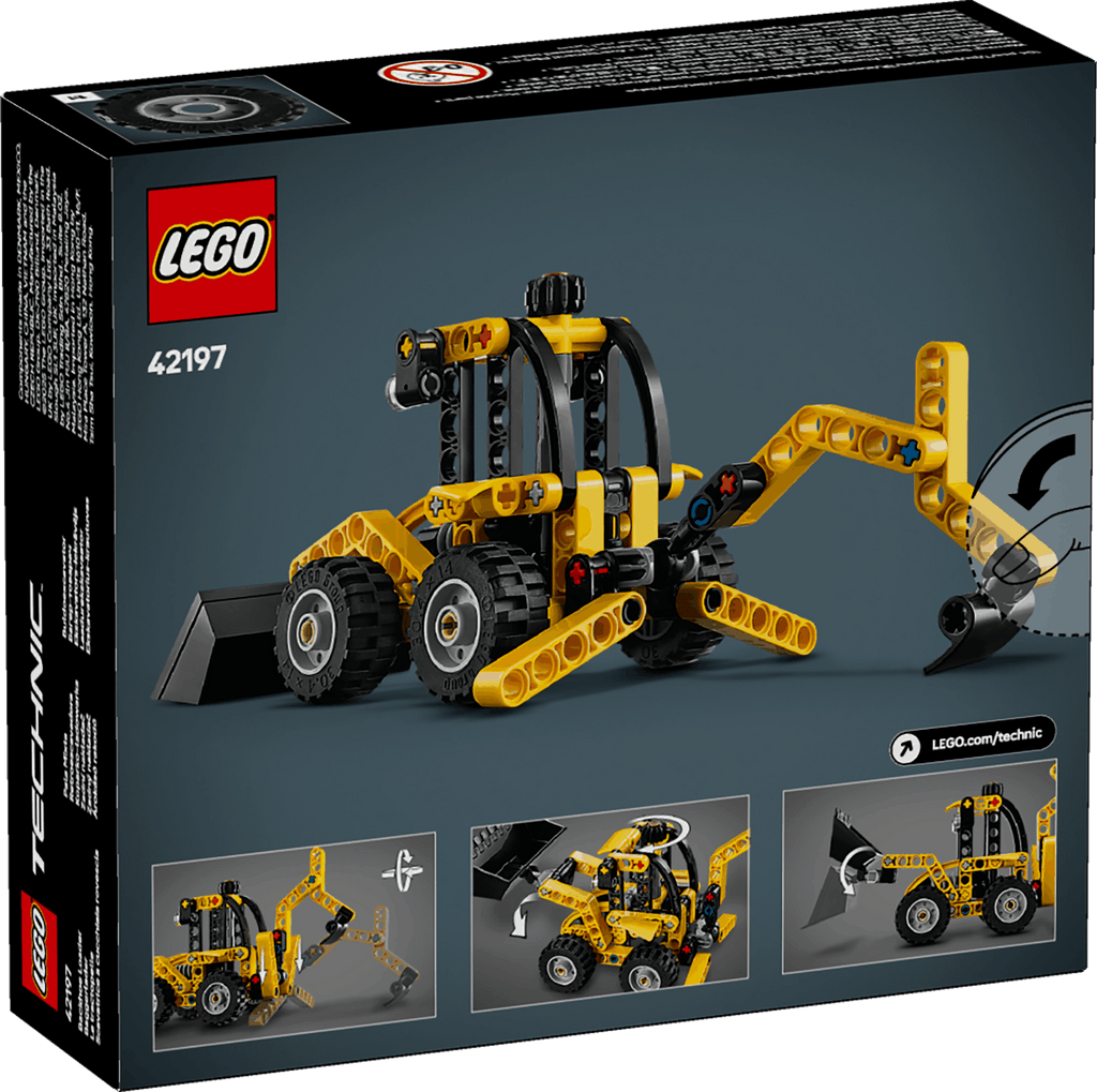 Lego Technic 42197 Backhoe Loader Buildable Playset for Ages 7 and Up