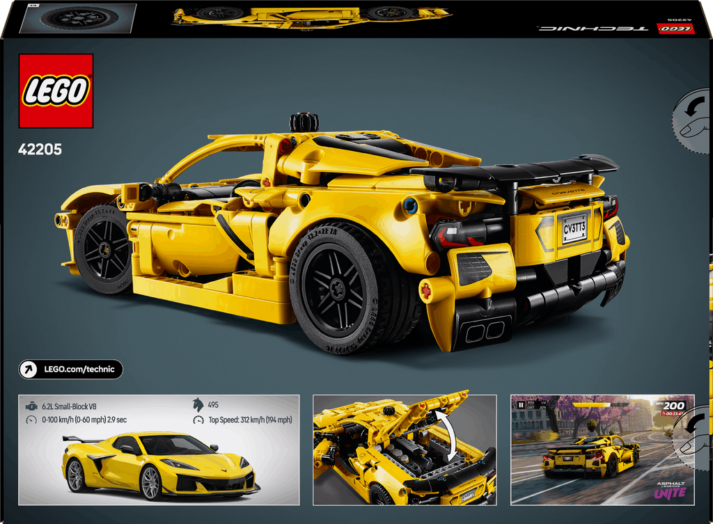 Lego Technic 42205 Chevrolet Corvette Stingray Playset for Ages 9 & Up - TOYFACTORY