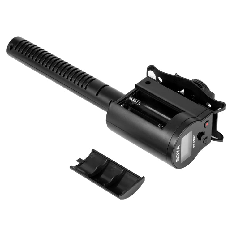 BOYA BY-DMR7 Shotgun Condenser Broadcast Microphone with LCD Display & Integrated Flash Recorder for Canon / Nikon / Sony DSLR Cameras and Video Cameras, BY-DMR7 - TOYFACTORY