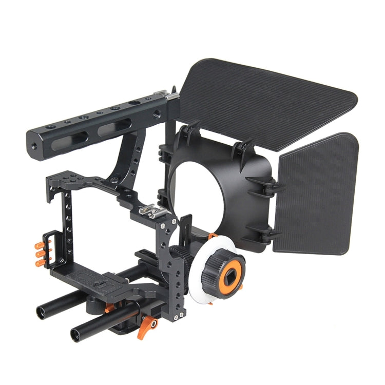 YELANGU YLG1105A A7 Cage Set Include Video Camera Cage Stabilizer / Follow Focus / Matte Box for Sony GH4 / A7S / A7 / A7R / A72 / A7RII / A7SII / A6000 / A6500 / A6300 / A7R3 / A7S3 / A7R4